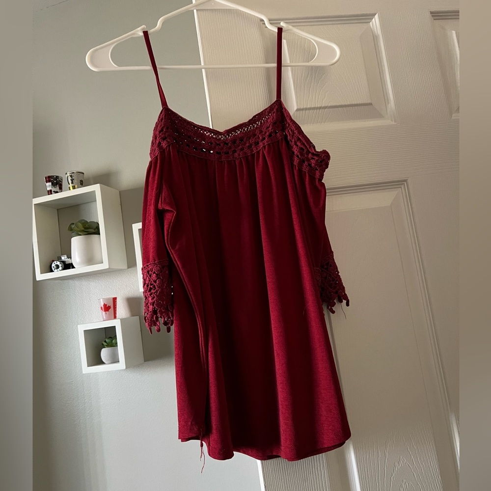 Off the shoulder woman’s blouse